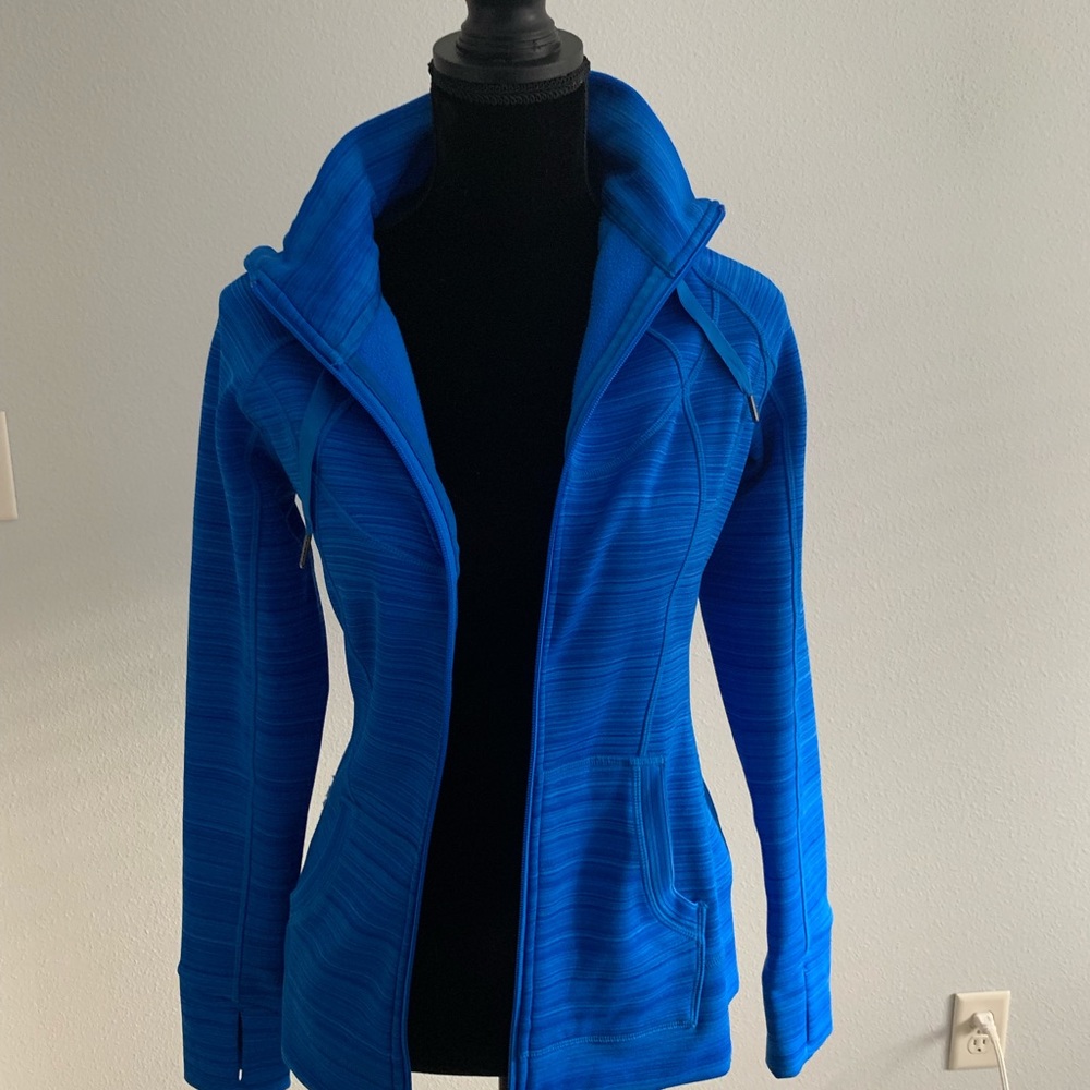 Athleta Cobalt Blue Fall Hoodie Jacket
